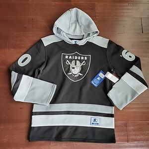 Medium Starter Oakland Raiders Pullover Hoodie Sweatshirt NFL Mens Las Vegas
